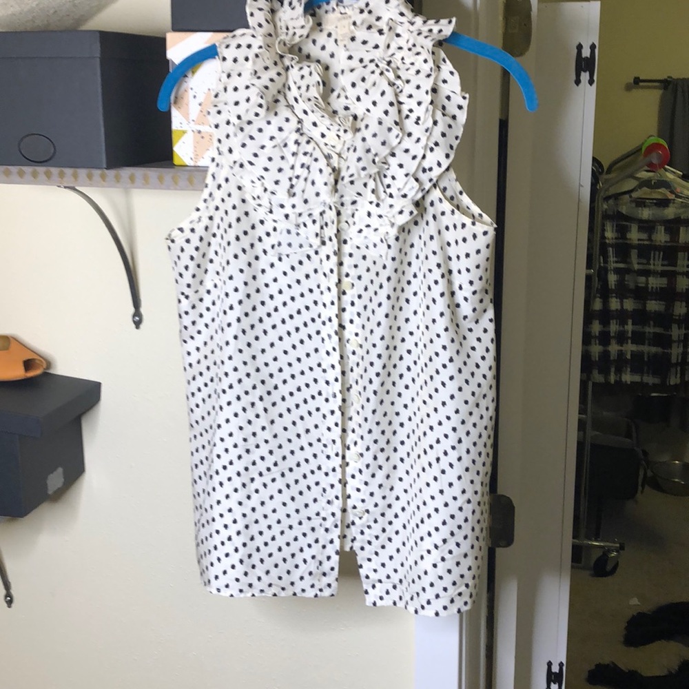 J.Crew Silk polka dot Blouse